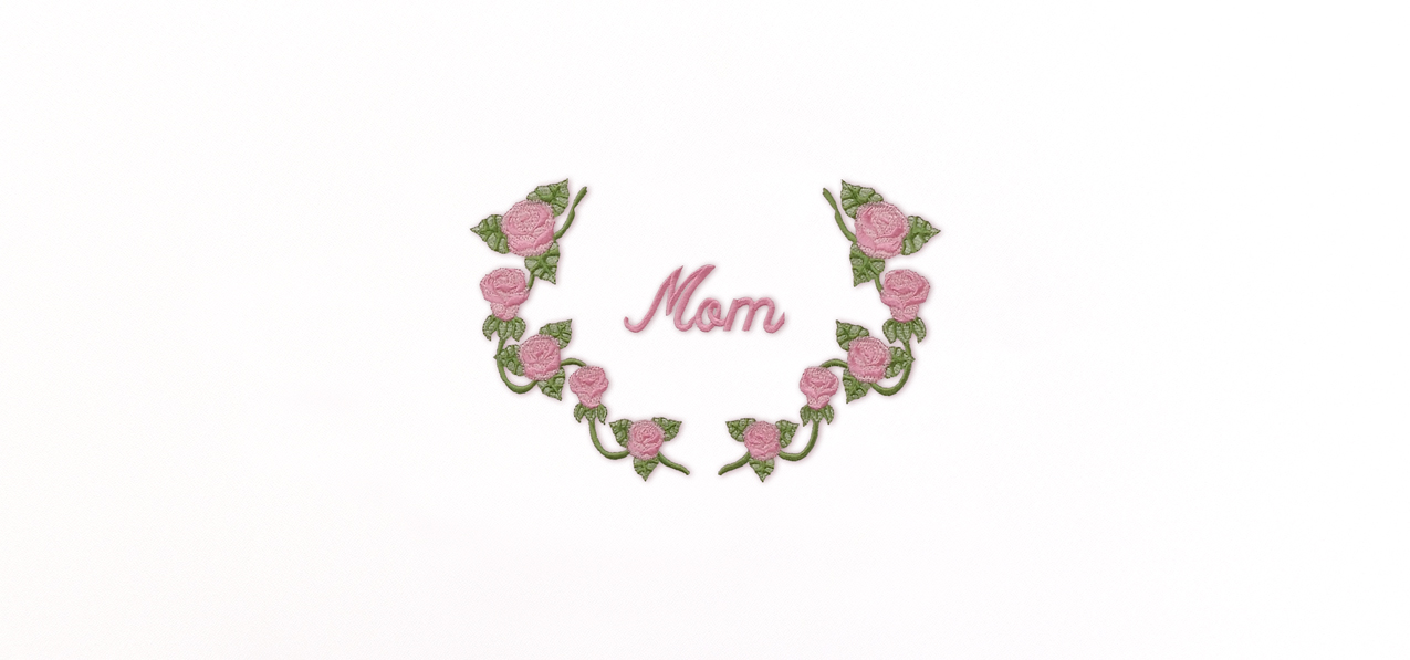 Mom Wreath Pink-White Faux
